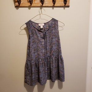XXSP LOFT OUTLET Peplum Blouse Lilac Floral